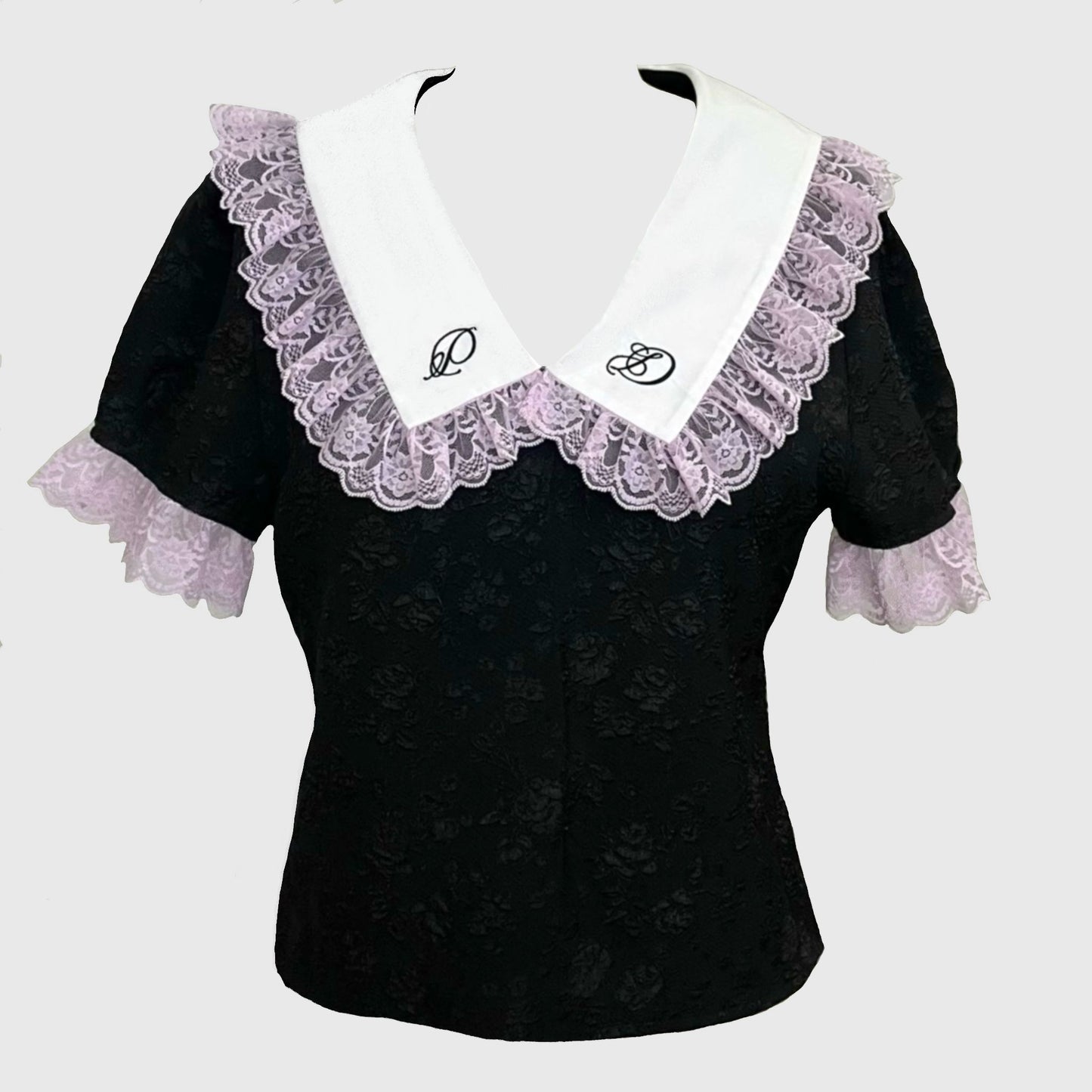 Lace And Jaquard Blouse by Pretty Devastating Jazmin Bean