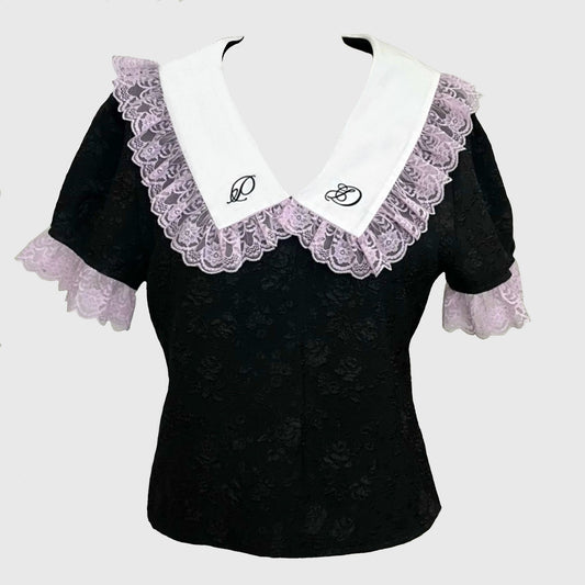 Lace And Jaquard Blouse by Pretty Devastating Jazmin Bean